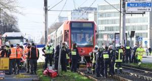 A 737-600 plane is crashed at cologne-germany over a light-rail tram