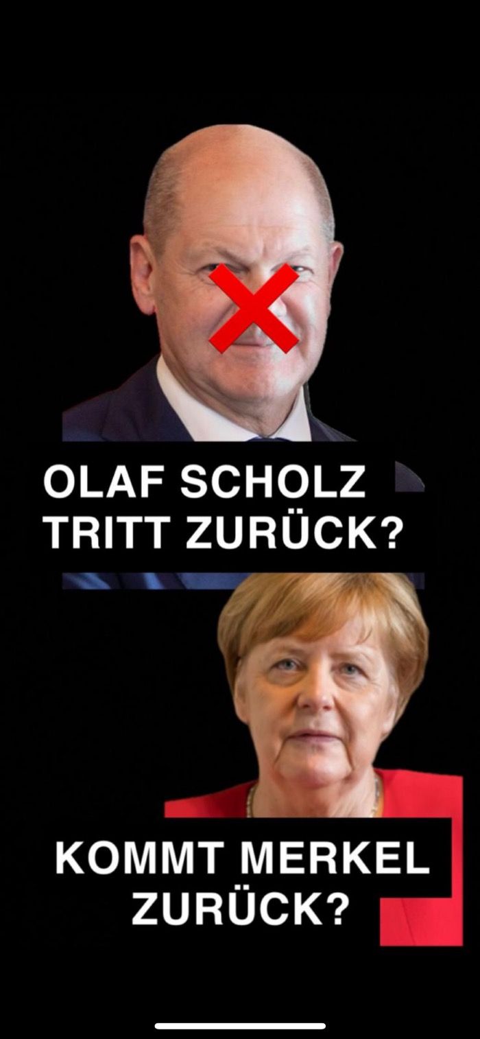 Olaf Scholz tritt als Bundeskanzler zurück und Angela Merkel kommt wieder